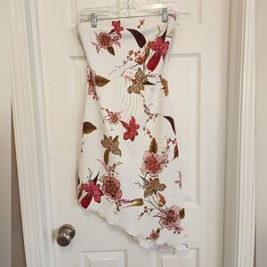 Venus Floral Strapless Asymmetrical Dress Size M